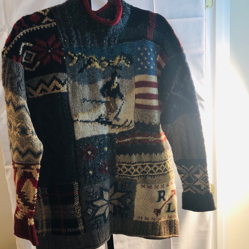 Polo Ralph Lauren Mens Vintage 90s Wool sweater